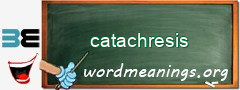 WordMeaning blackboard for catachresis